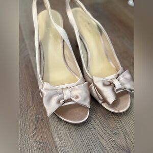 Kate Spade Nude Leather Slingback Heels